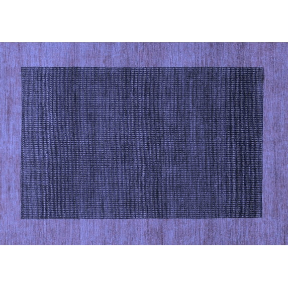 Ahgly Company Indoor Rectangle Abstract Blue Modern Area Rugs, 5' x 7'