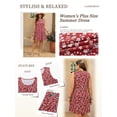 thumbnail image 4 of LANREMON Womens Dresses Plus Size Summer Beach Sundresses Scoop Neck Sleeveless Floral Print Mini Dresses with Pockets 3XL, 4 of 9