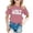 924Watermelon Red3638, variant on MEZZALL Children T-Shirt Fashionable Casual Letter Round Neck Short Sleeved Tops Relaxed Fit Toddler Blouses Clothing