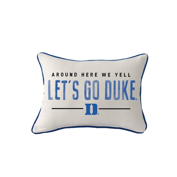 Little Birdie Duke Blue Devils Rectangular Piped Pillow