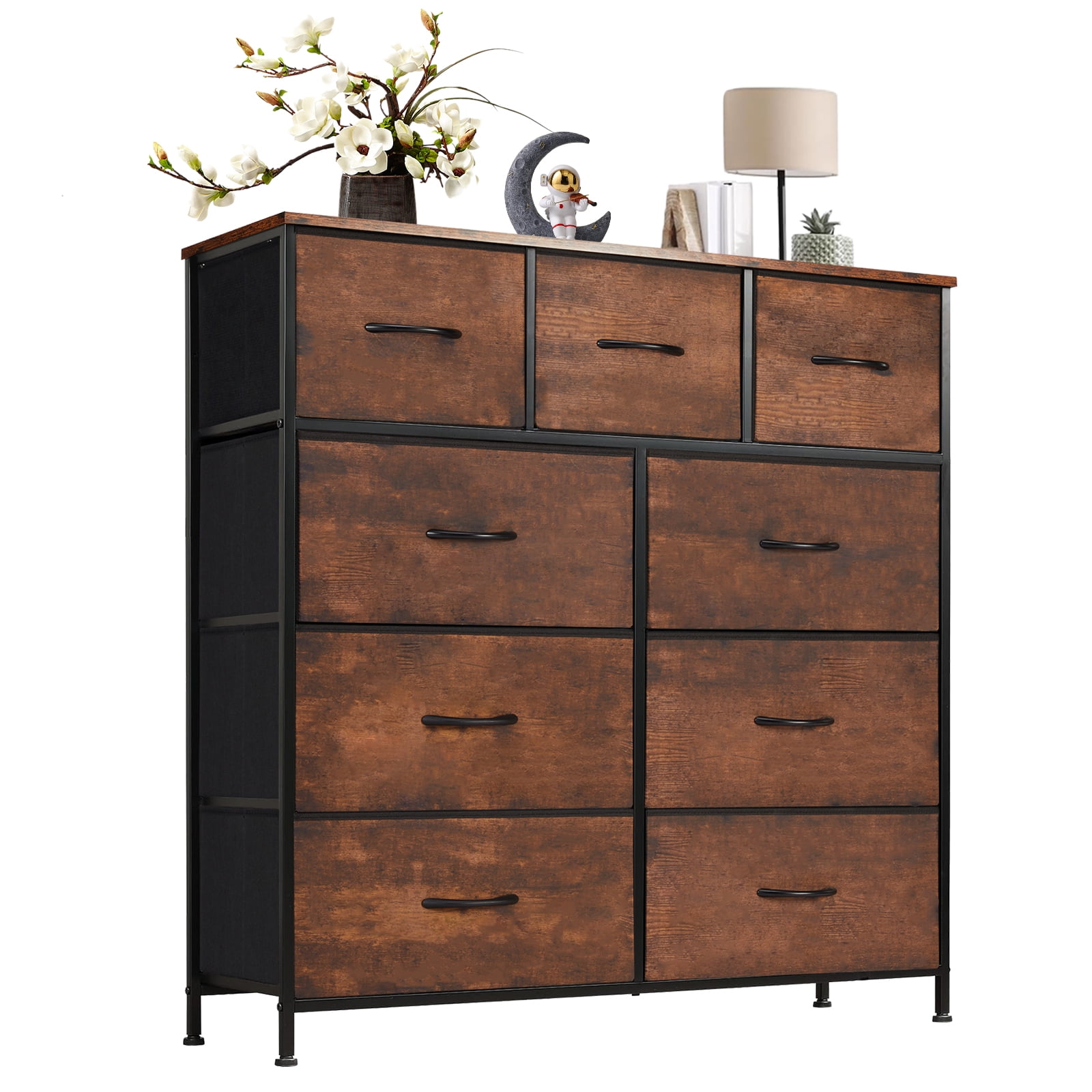 EDX 9 Fabric Drawers Dresser, Storage Organizer Tower Cabinet for ...