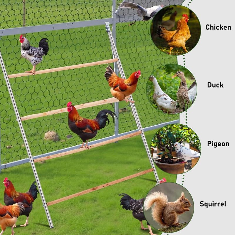 Large Chicken Roosting Perch, Perfect for Backyard Poultry, Chicken Roosting Bar for Coop, Easy to Assemble&Clean, Farm Chicken Toys, Poultry coop Accessories(56" L x 41" W)