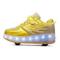 thumbnail image 3 of Kids Wheels Shoes with Lights Rechargeable Roller Skates Shoes Retractable Wheels Shoe LED Flashing Sneakers for Girls Boys Gift, 3 of 14
