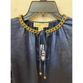 thumbnail image 2 of Michael Kors Womens Satin Bell Tunic Blouse, Blue, X-Small, 2 of 6
