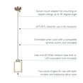 thumbnail image 6 of Design House Oslo Traditional 1-Light Indoor Dimmable Mini Pendant Double Glass Shade Brushed Nickel, 6 of 21