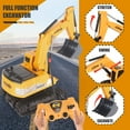 thumbnail image 6 of Jiakora Remote Control Excavator Toys for Boys, RC Excavator Toy for Boys 3 4 5 6 7 8 Year Old Kids Christmas Birthday Gift,RC Digger Truck Construction Vehicles with Metal Shovel & Light, 6 of 10