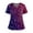 Deep Red(American Flag Stars), variant on 250 Anniversary USA Flag Scrubs for Women Plus Size American Flag Floral Print Nursing Uniform Fashion V-Neck Side Slits Scrub Shirt Festival Short Sleeve Tees Blouse with Pockets Blue M