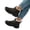 Coffee, variant on Fleece Lined Snow Boots, Fleece Lined Quilted Snow Boots Winter Outdoor Strolling, Hook and Loop Closure Thermally Insulated Footwear Holiday Travel Wearing, Heavy Duty Traction Sole Shoes, Black 6