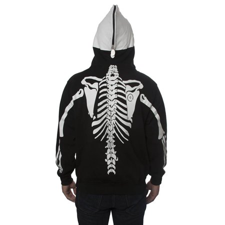 Mens Skeleton Skull Face Zip Up Hooded Jacket - Medium | Walmart Canada