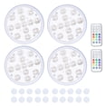 thumbnail image 2 of Luces LED Sumergibles, Control Remoto RF IP68 Resistente Al Agua 4 Imanes Funciona Con Pilas 4 Piezas Luces De Piscina Para Piscinas, 2 of 7