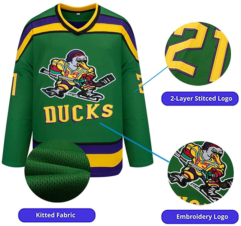  oldtimetown mens Mighty Ducks Movie Hockey 90S Hip Hop Party,  Stitched Letters Numbers Coat, 99#black, Medium : Clothing, Shoes & Jewelry