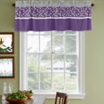 thumbnail image 3 of Purple Grey Flowers Curtain Valances for Windows, Kitchen Valance Window Treatments Panel 2 Pack, Classic Botanical Art Elegant Rod Pocket Short Curtains for Bathroom Bedroom 54 x 18 Inch, 3 of 8