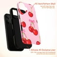 thumbnail image 4 of Cherry Pattern Phone Case, Cute Pink Aesthetic iPhone Cover with Red Cherries & Bow Illustration, Protective Case for iPhone 17 16 15 14 13 12 11 Pro Max Plus Mini, 4 of 6