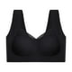 thumbnail image 3 of sin costuras para mujer, ropa interior, tirantes anchos, sin aros, cómodo, transpirable, sin costuras, Bralette, es diarios, jersey Negro Yinane Sujetador sin costuras, 3 of 8