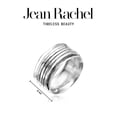 thumbnail image 5 of Jean Rachel Jewelry 925 Sterling Silver Rotating Spinner Ring with 5 Hammered Spinner Rings, Stylish, 5 of 8