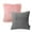 Pink & Dark Gray, variant on Phantoscope Designer's Choice Decorative Throw Pillow Set, Fluffy Faux Fur & Quilted Velvet Bundle, for Sofa Couch Bedroom, 18" x 18", White Fur and Velvet, 2 Pack