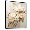 thumbnail image 2 of Designart "Tranquil Beige Elegance Of Magnolias II" Magnolias Floater Framed Canvas Art Print, 2 of 5