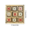 thumbnail image 3 of Qonioi Wooden Noughts Crosses Game, Mini Board Game for KidsFamily Indoor Entertainment, Tic Tac Toe Travel Games, Classic Strategy Toys, 3 of 6