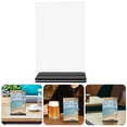 thumbnail image 3 of CIMAXIC Clear Acrylic Sign Holder Stable Base for Tabletop Display 3Pcs, 3 of 6