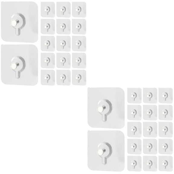 MLINS 40 pcs Self Adhesive Hooks Heavy Duty Door Wall Adhesive Wall Hooks for Hanging Pictures