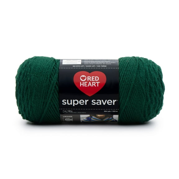 Red Heart® Super Saver™ #4 Worsted Acrylic Yarn, Huntergreen 7oz/198g 364yd