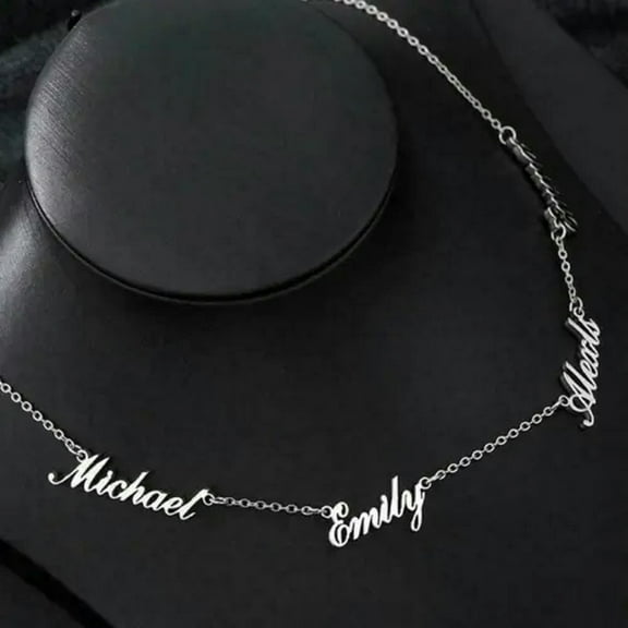 EOEMY Personalized Custom Multi-Name Family Name Necklace Birthday Gift Jewelry