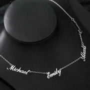 EOEMY Personalized Custom Multi-Name Family Name Necklace Birthday Gift Jewelry