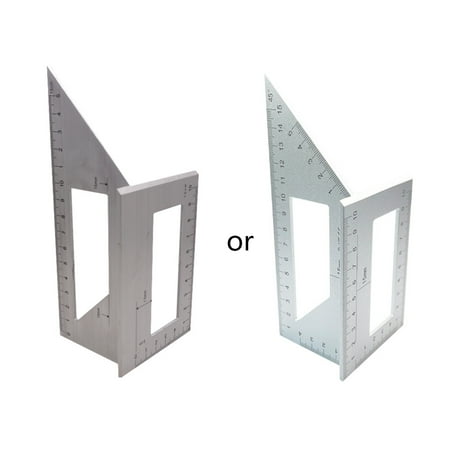 

Aluminum Alloy Wooden Square Multifunction Ruler 45 90 Degree Gauge Woodworking