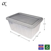 CX BLACK & YELLOW®, 27-Gallon Heavy Duty Clear Storage Container & Snap-Tight Lid, (14.3”H x 20.6”W x 30.6”D), Weather-Resistant, Stackable, See-Through Organization Tote [2 Pack]