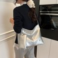 thumbnail image 4 of Bolso informal de moda para mujer, versión coreana, bolso de hombro de gran capacidad, bolso de mensajero de color sólido a la moda, 2025, 4 of 5