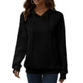 thumbnail image 2 of Female Hoodies Oversized Hooded Sweatshirt Casual Long Sleeve Drawstring Pullover Tops, 2 of 9