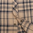 thumbnail image 6 of COEVALS CLUB Men's Flannel Western Pearl Snap Corduroy Lined Plaid Work Long Sleeve Shirts 05 Khaki Navy X-Large, 6 of 7