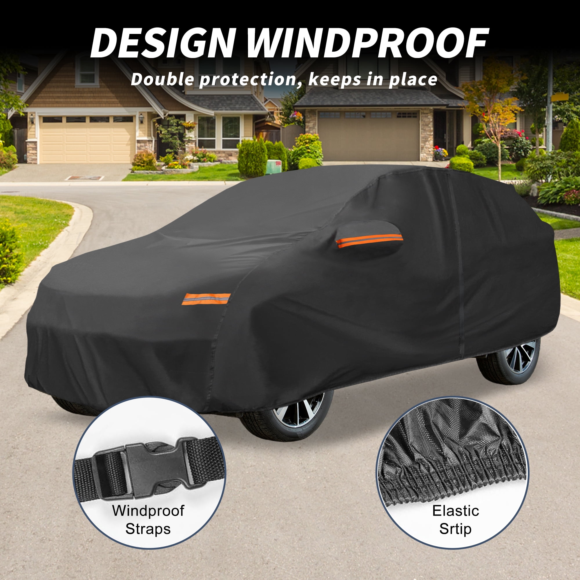 Unique Bargains Aluminum Car Cover for Toyota Corolla Cross 179.13"x72.83"x57.09"