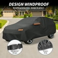 thumbnail image 3 of Unique Bargains Aluminum Full Car Cover Black for Toyota Corolla Cross 179.13"x72.83"x57.09", 3 of 7