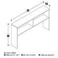 thumbnail image 2 of Bestar Pro-Linea Hutch en Écorce Grise, 2 of 2