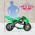thumbnail image 3 of Mini Gas Power Pocket Bike for Kids Motorcycle, 40CC 4-Stroke Ride on Toys, Dual Brake, Max Speed 20 Mph, Max Weight 165 LB, Age 8+, 3 of 7