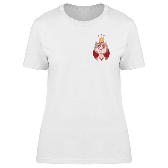 Cute Cat Princess Cartoon T-Shirt Women -Image by Shutterstock, Female Medium
