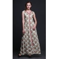 thumbnail image 2 of Bimba Robe Longue Florale pour Femme, Fête, Col en V, Fente avant, Sans Manches, Maxi, Très Petit, 2 of 5