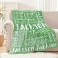 thumbnail image 4 of Custom Blanket with Name for Adults Kids Personalized Blanket and Throw Customized Flannel Name Blanket Personalized (Style-2, 30x40), 4 of 6