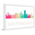 thumbnail image 2 of "San Francisco Color Skyline" Framed Painting Print, 2 of 5