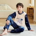 thumbnail image 4 of Pijamas de felpa para niños y niñas, ropa de dormir cálida de dinosaurio de dibujos animados para bebés, ropa de noche de invierno para adolescentes, 4 of 4