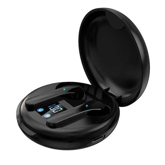 Inteprter Auriculares para juegos con reducción de ruido IPX5, impermeables, inalámbricos, para correr, Fitness, compatibles con Bluetooth, con Electrónica Negro