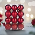 thumbnail image 3 of PENGXIANG 24 Pcs/Set 4cm Christmas Tree Ornament Increase Atmosphere Decorative Scene Layout Lightweight with Rope Christmas Tree Decoration Shiny Reflective Classic  Balls for Christmas, 3 of 11