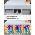 thumbnail image 6 of Abstract Rainbow Bed Skirt Queen Size 16" Drop Modern Blue Purple Orange Green Marble Ruffled Wrap Around Bed Skirts Adjustable Elastic Bedskirt Dust Ruffle for Queen Size Bed, 6 of 7