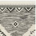 thumbnail image 5 of SAFAVIEH Kenya Pierce Geometric Diamonds Fringe Area Rug, Black/Ivory, 5' x 8', 5 of 6