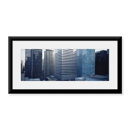 Framed Art Print, Close up of skyscrapers in Manhattan by Panoramic Images, 25-7/8" x 9-7/8"