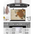 thumbnail image 4 of Large Induction Cooktop Protector Mat Vintage Bees Stove Top Covers for Electric Stove, Daisy Floral Pastoral Retro Art Decorative Stove Burner Cover Mats, Glass Top Stove Cover, 4 of 7