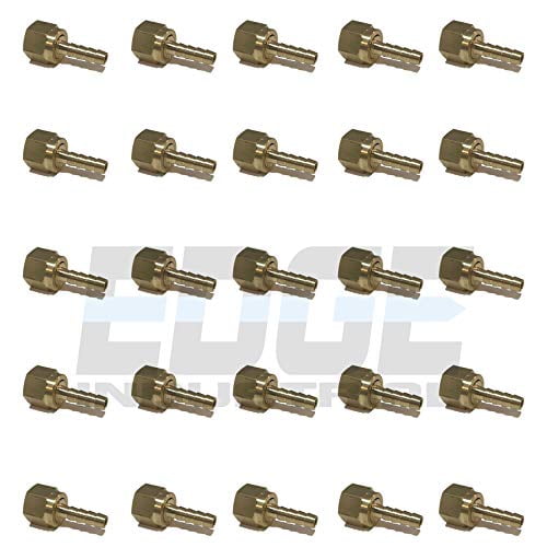 25 PACK 1/2 HOSE ID TO 1/2 FEMALE NPSM BRASS BALL SEAT SWIVEL CONNECTOR WOG
