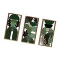 thumbnail image 4 of Decoración de pared geométrica de madera de 3 piezas, juego de artesanía tallada hueca en 3D, paneles de esculturas de pared abstractas bohemias para, 4 of 9