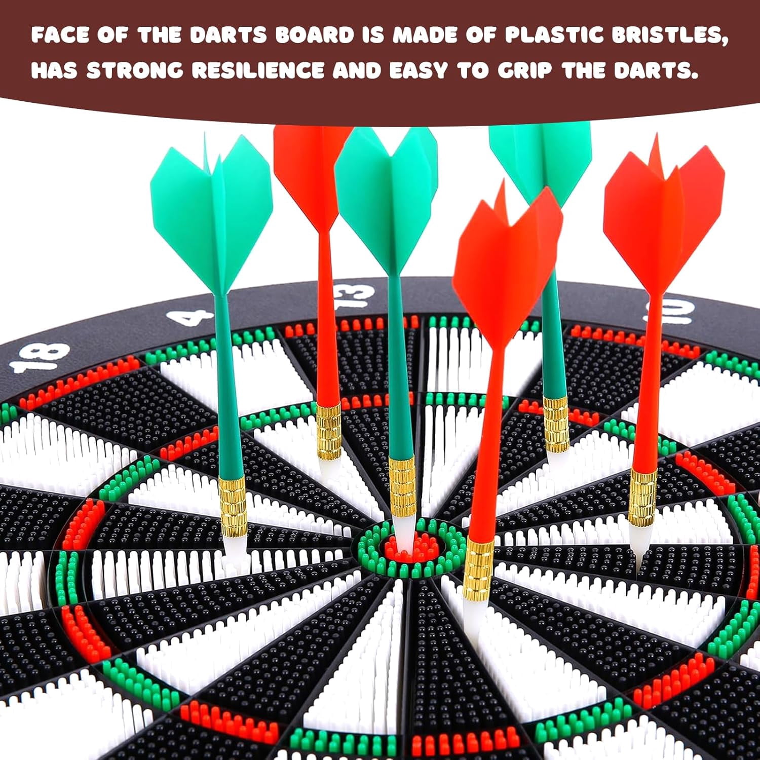 Dart Board For Adults And Kids, Professional Dartboards With 12Pcs Safety Darts, Perfect Dart Game Gifts For Christmas, Parties, Birthdays, Or Celebrations